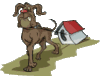GIF animado (10646) Perro en la caseta