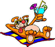 Imagen GIF de Perro tomando un cocktail animado