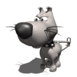 GIF animado (10806) Perro vigilante