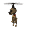 GIF animado (10808) Perro volando