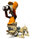 GIF animado (10976) Perro y cazador