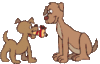 GIF animado (2465) Perros romanticos