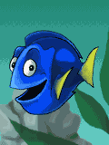 GIF animado (6366) Pez azul