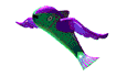 Imagen GIF de Pez volador animado