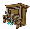 GIF animado (12876) Piano pared