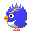 GIF animado (7341) Pinguino azul
