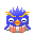 GIF animado (7344) Pinguino azul sentado
