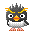 GIF animado (7355) Pinguino lanzando un corazon