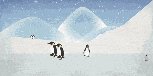 GIF animado (7360) Pinguinos antartida
