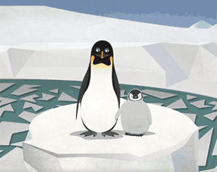 GIF animado (7361) Pinguinos hielo