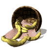 GIF animado (1225) Platanos cesta
