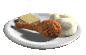 GIF animado (1377) Plato con comida