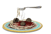 GIF animado (1245) Plato de espaguetis con albondigas