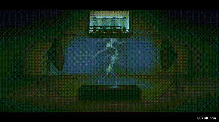GIF animado (116676) Por increible que parezca esta animacion esta hecha de gotas de agua
