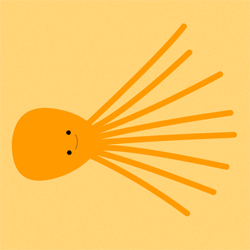 GIF animado (6066) Pulpo amarillo