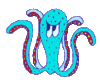 GIF animado (6068) Pulpo azul