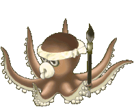 Imagen GIF de Pulpo marron animado