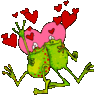 GIF animado (2480) Ranas enamoradas