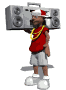 GIF animado (12562) Rapero ghetto blaster