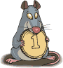 GIF animado (9904) Rata comiendo