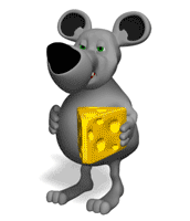 GIF animado (124) Raton comiendo queso