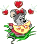 GIF animado (2491) Raton enamorado