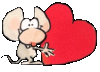GIF animado (2492) Raton enamorado