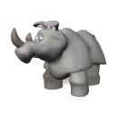 GIF animado (10001) Rinoceronte