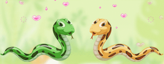 GIF animado (2525) Serpientes romanticas
