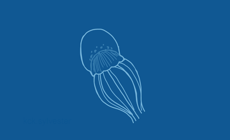GIF animado (6188) Silueta medusa