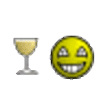GIF animado (656) Smiley bebiendo vino blanco