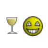 GIF animado (656) Smiley bebiendo vino blanco