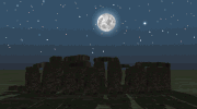 GIF animado (11773) Stonehenge por la noche