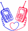 GIF animado (4134) Telefonos moviles romanticos