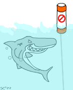 GIF animado (6525) Tiburon en el mar