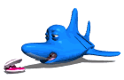 GIF animado (6535) Tiburon y almeja