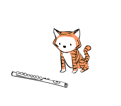 GIF animado (10054) Tigre flauta