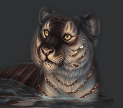 GIF animado (10055) Tigre glitter