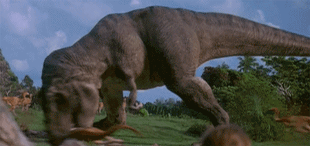 GIF animado (7621) Tiranosaurio rex atacando