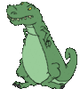 GIF animado (7629) Tiranosaurio rex enfadado