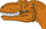 GIF animado (7635) Tiranosaurio rex marron