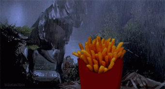 GIF animado (7639) Tiranosaurio rex patatas fritas