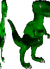 GIF animado (7645) Tiranosaurio rex verde