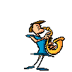 GIF animado (12894) Tocando saxofon