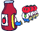 GIF animado (1500) Tomates botella ketchup