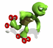 GIF animado (11398) Tortuga patinando