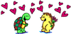GIF animado (2529) Tortuga romantica