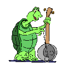 GIF animado (11400) Tortuga tocando el banjo