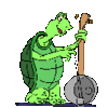 GIF animado (11400) Tortuga tocando el banjo