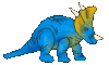 GIF animado (7654) Triceratops azul